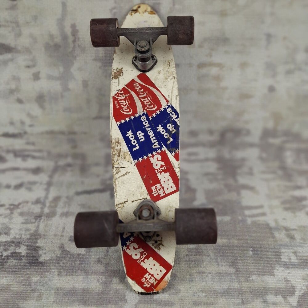 Vtg 70s Hobie Surf Flex Skateboard G-Max Trax Trucks Targa Wheels Coca Cola...